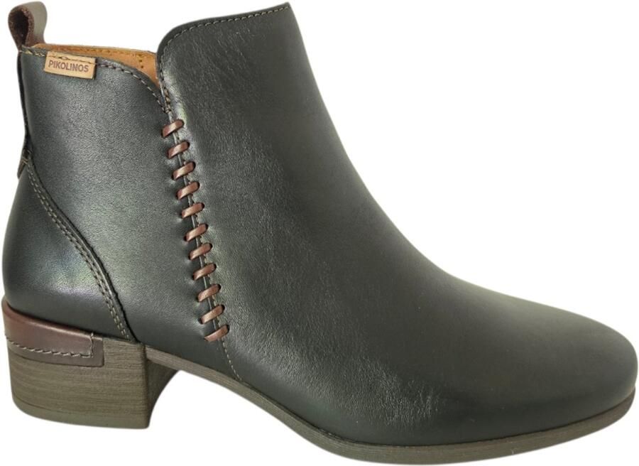 Pikolinos Dames Casual Zwarte Leren Enkellaars Black - Foto 2
