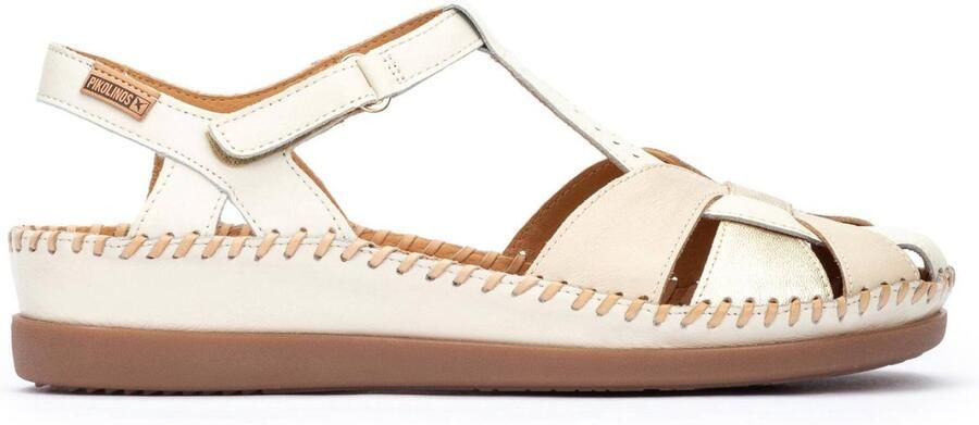 Pikolinos Off-white leren sandalen Cadaques