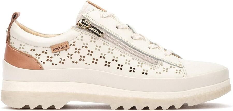 Pikolinos Off-white Vigo leren sportschoenen