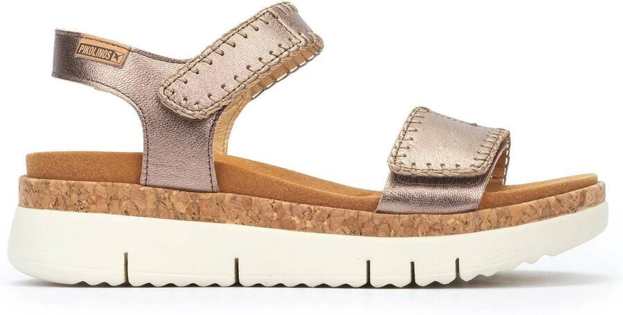 Pikolinos Grijze Damessandaal Lakleer