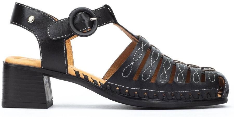 Pikolinos Zwarte 'Romana' Sandaal Stijlvolle Damesschoenen Black Dames