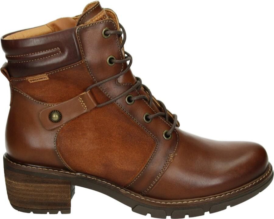 Pikolinos SAN SEBASTIA W1T-8979 Hoge sneakers Veterboots Dames veterschoenen Dames sneakersHalf-hoge schoenen Cognac