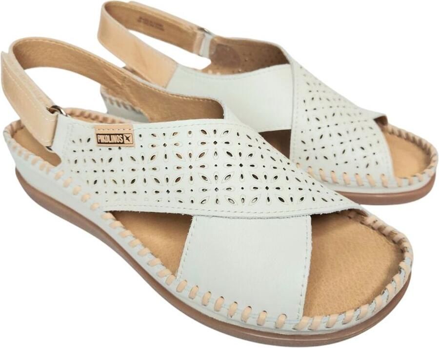 Pikolinos Sandaal Cadaques W8K-0848 Nata Wit Bruin