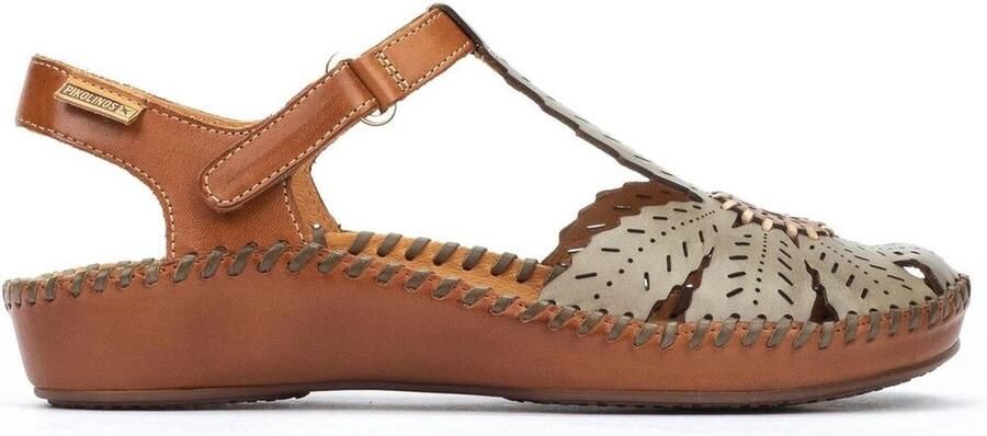 Pikolinos Sandaal P Vallarta 655 0841 Apple Licht Groen Cognac Combi