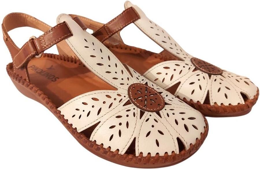 Pikolinos Sandaal P Vallarta 655 0841 Nata Wit Cognac Combi - Foto 2