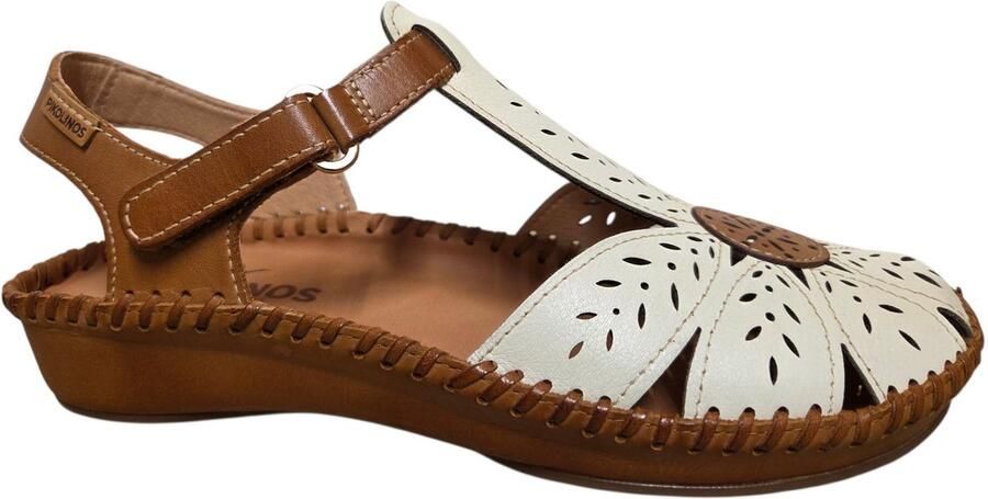 Pikolinos Sandaal P Vallarta 655 0841 Nata Wit Cognac Combi