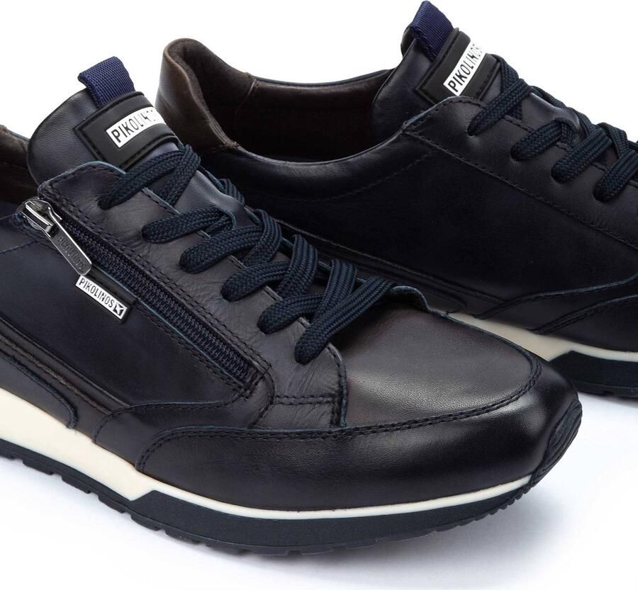 Pikolinos Blauwe vetersneaker voor Blue