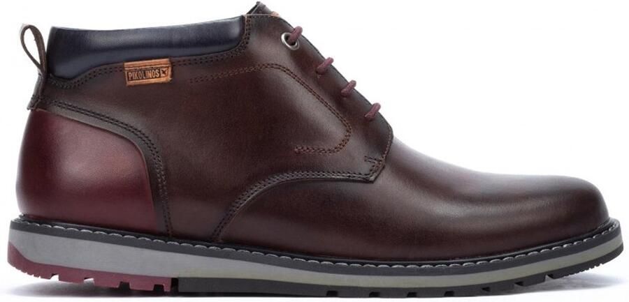 Pikolinos Bruine Leren Enkellaarzen voor nen Brown