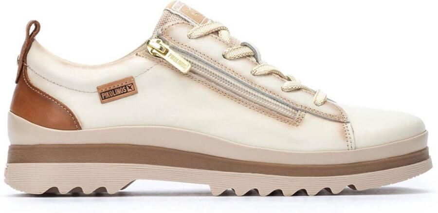 Pikolinos Premium Leren Off White Dames Sneaker