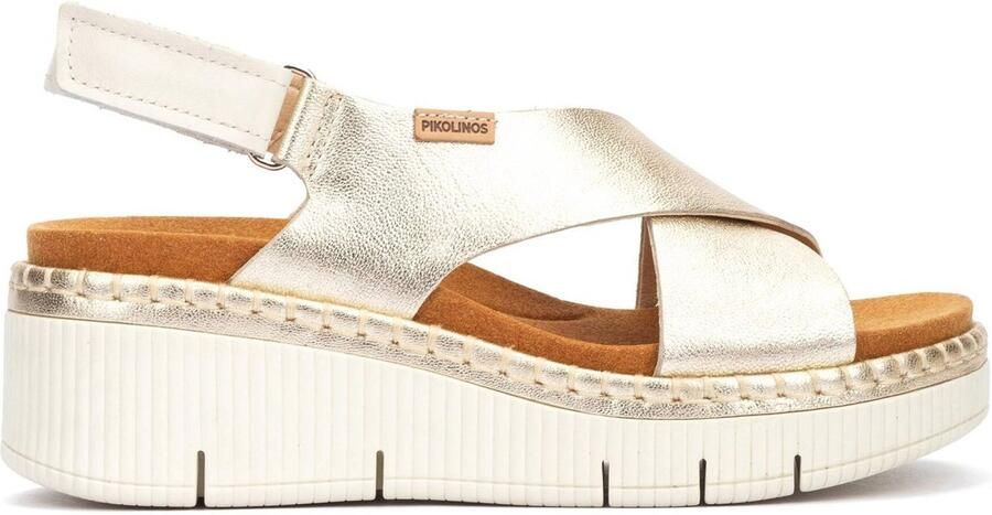 Pikolinos Zilveren Gomera leren sandalen