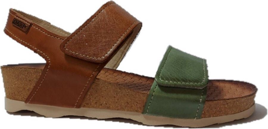 Pikolinos Sandaal Mahon W9E 0503C1 Cognac Groen