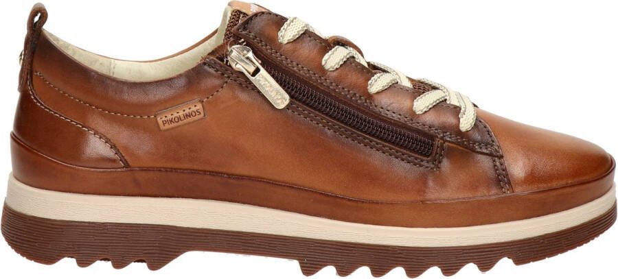Pikolinos Dames Casual Kameelkleurige Leren Enkellaars Brown Dames