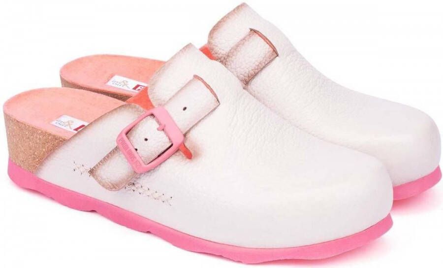 Pikolinos Leren Dames Muiltje Marfil White Dames