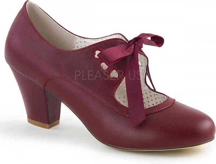 Pin Up Couture = | WIGGLE 32 | 2 1 2 Cuben Heel Mary Jane Pump W Ribbon Tie
