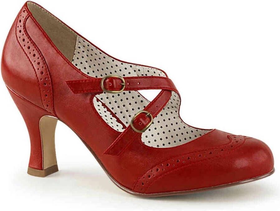 Pin Up Couture FLAPPER-35 Pumps 41 Shoes Rood