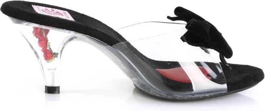 Pin Up Couture Muiltjes met hak 40 Shoes BELLE 301BOW Zwart Transparant - Foto 5