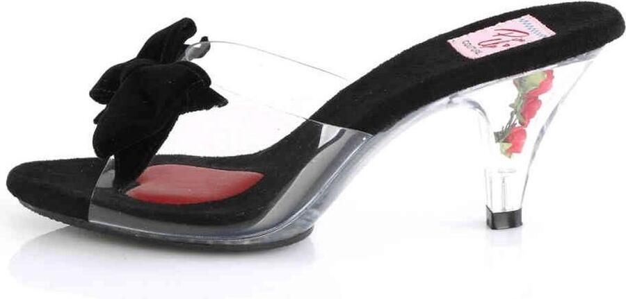 Pin Up Couture Muiltjes met hak 40 Shoes BELLE 301BOW Zwart Transparant - Foto 4