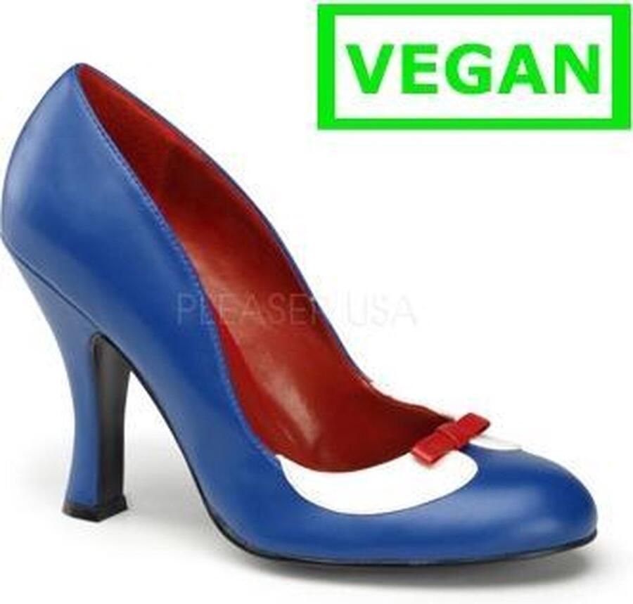 Pin Up Couture Smitten-05 navy blue white matt