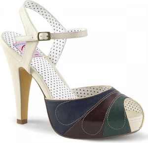 Pin Up Couture Sandaal met enkelband 40 Shoes BETTIE 27 Creme
