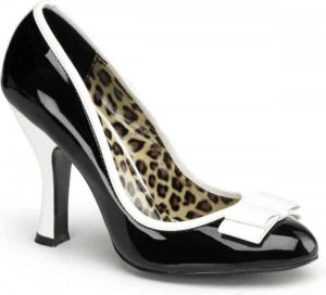 Pin Up Couture Smitten 01 black white patent = )