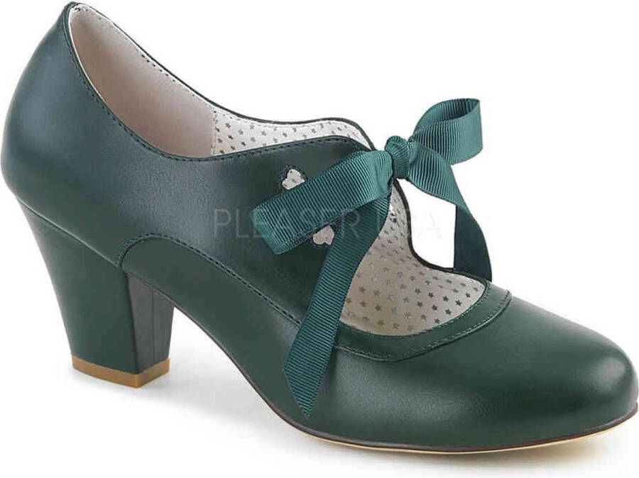 Pin Up Couture = | WIGGLE 32 | 2 1 2 Cuben Heel Mary Jane Pump W Ribbon Tie - Foto 1