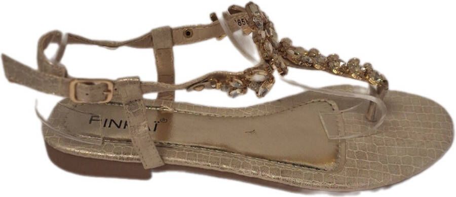 PINKAI -SLIPPER-GOLD-STRASS -LUXE VOETBED
