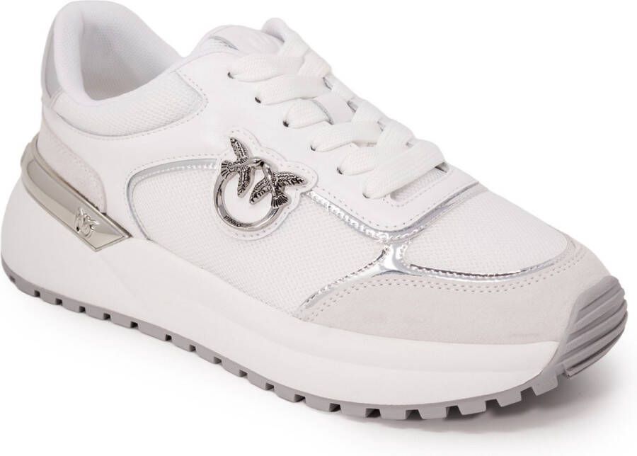 Pinko Calf Sneakers Lente Zomer Collectie White Dames