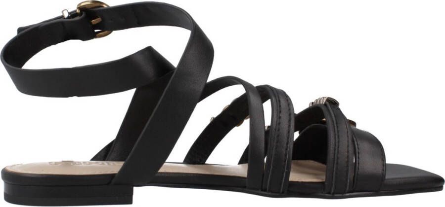 Pinko Slippers & Mules Leather sandals 'Marli' in zwart