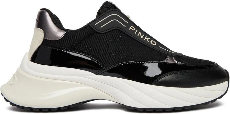 Pinko Ariel 19 Sneaker Calf Leather Patent Monogram Net