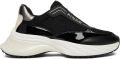 PINKO Sneakers laag 'Ariel 19 Sneaker Calf Leather Patent Monogram Net' zwart - Zwart