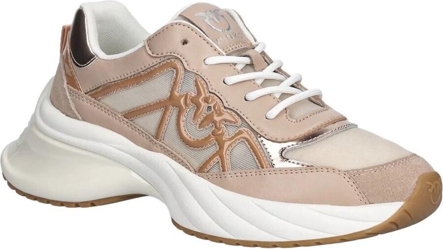 Pinko Ariel 33 Sneaker Calf Leather Net Cow Suede