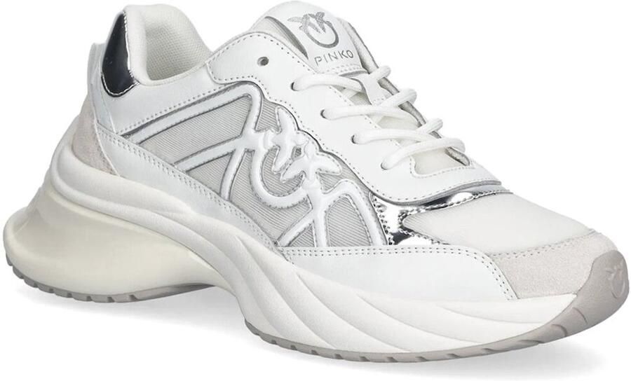 Pinko Ariel 33 Sneaker Calf Leather Net Cow Suede