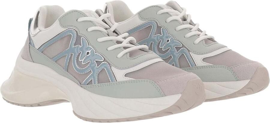 Pinko Ariel 33 Sneaker Calf Leather Net Cow Suede