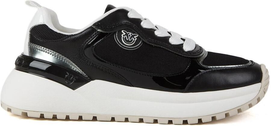 Pinko Gem 14 Sneaker Calf Leather Net Tumbled Leather