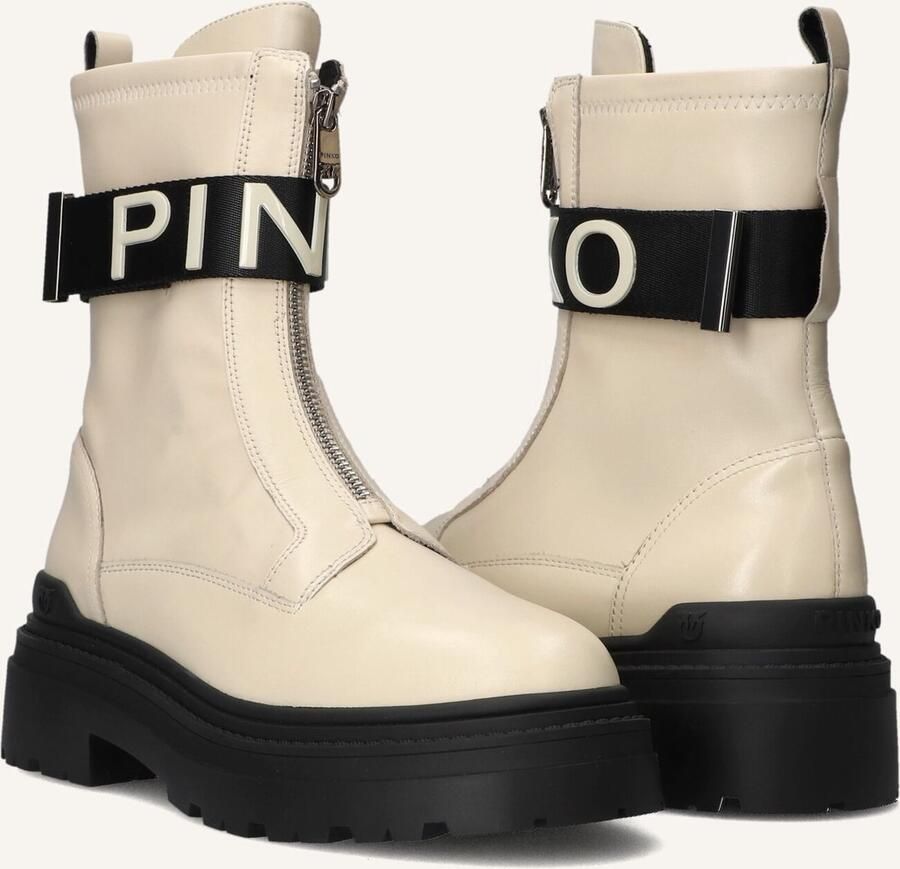 PINKO Biker Boots Dames Mia 13 Maat: 39 Materiaal: Leer Kleur: Beige - Foto 2