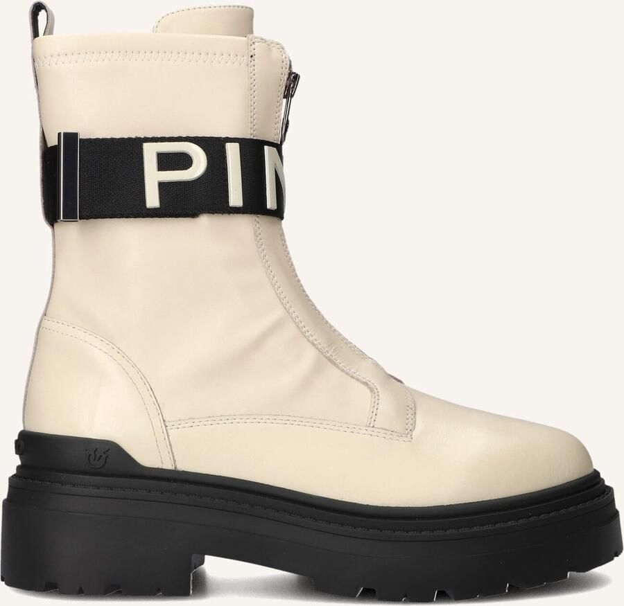 PINKO Biker Boots Dames Mia 13 Maat: 38 Materiaal: Leer Kleur: Beige - Foto 2