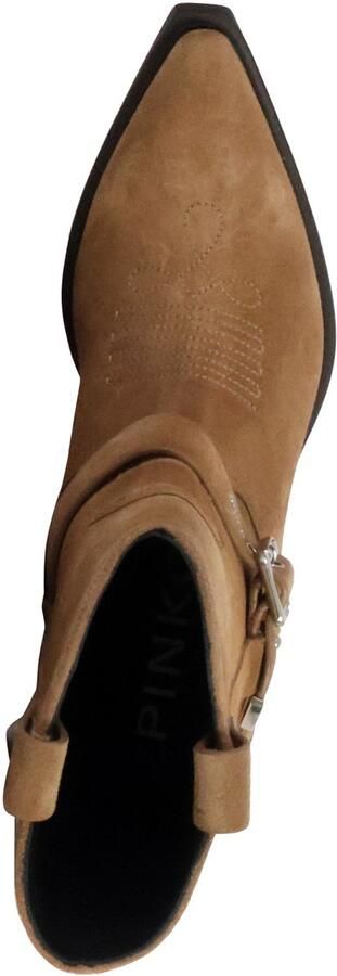 Pinko Puntige Neus Westernlaarzen met Enkelband Brown Dames