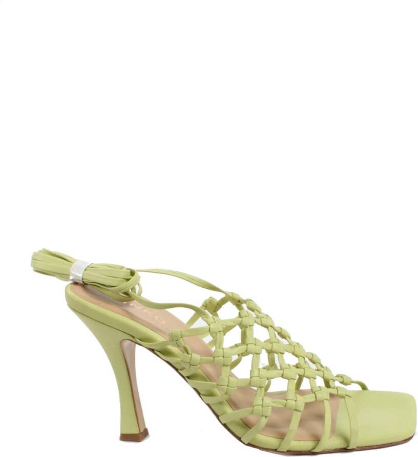 Pinko Jole Sandalo Nappa intertwined Groen Dames