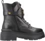 Pinko Leren enkellaarzen met logoriem Black Dames - Thumbnail 1