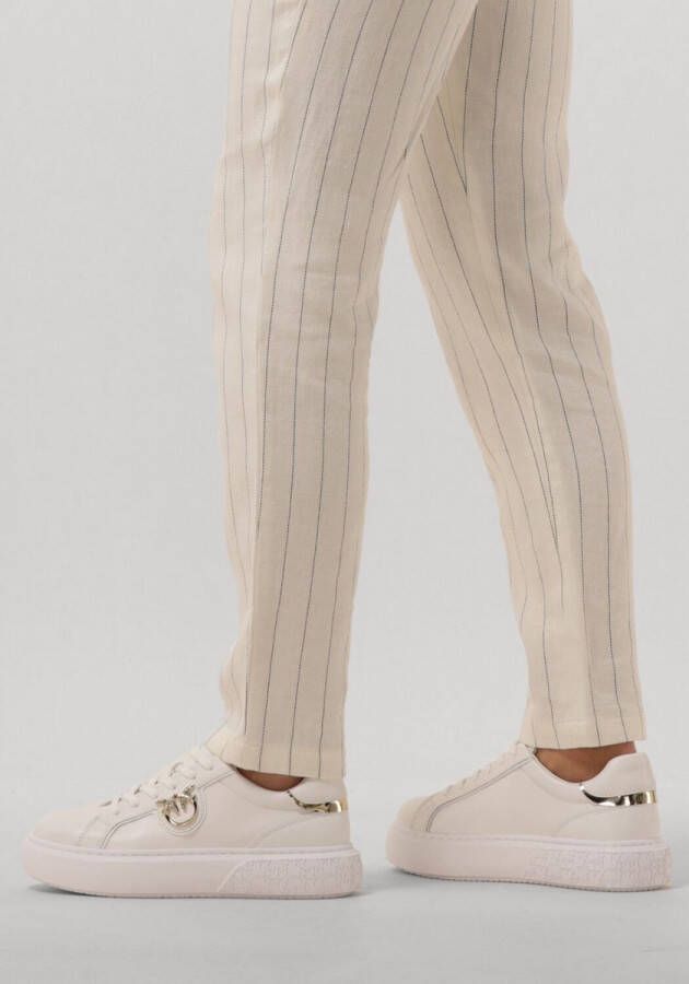 Pinko Low-Top Sneakers Panelled White Calf Leather Sneakers With Love Bir in wit