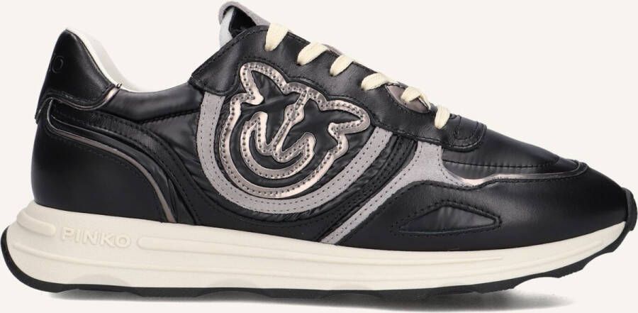 Pinko Zoe 01 Sneakers Dames Leren Sneaker Zwart