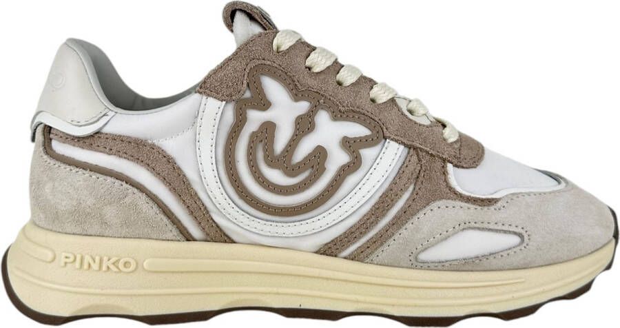 PINKO Lage Sneakers Dames Zoe 01 Maat: 39 Materiaal: Suède Kleur: Beige