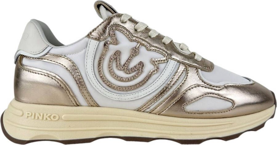 PINKO Lage Sneakers Dames Zoe 01 Maat: 40 Materiaal: Leer Kleur: Goud