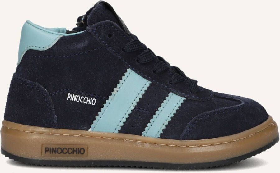 Pinocchio P1253 Sneakers Jongens Leren Sneaker Blauw