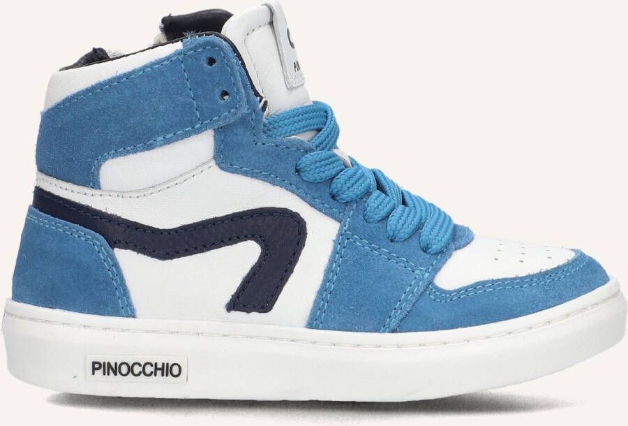 Pinocchio P1665 Sneakers Jongens Leren Sneaker Blauw