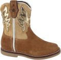 Pinocchio suède cowboylaarzen met ponyhair cognac beige - Bruin