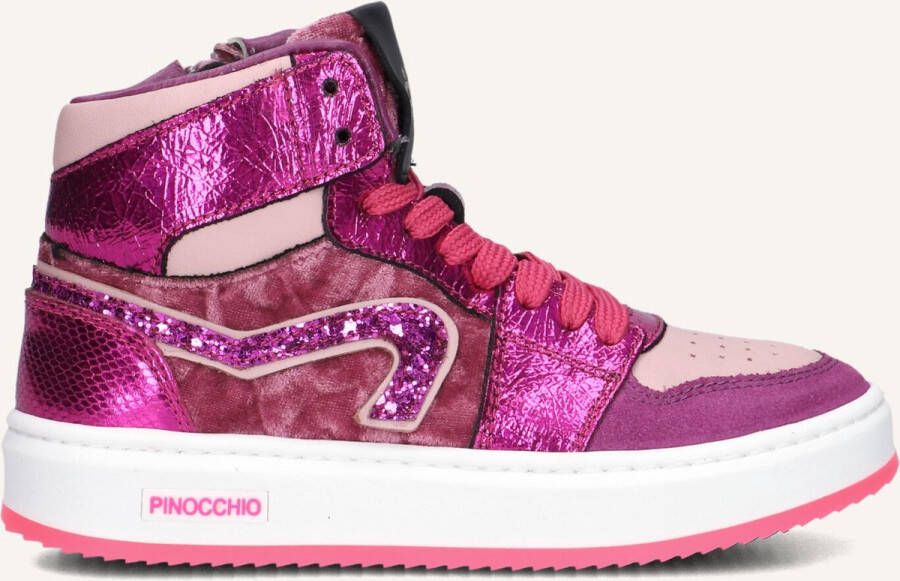 Pinocchio P1765 Sneakers Meisjes Leren Sneaker Roze