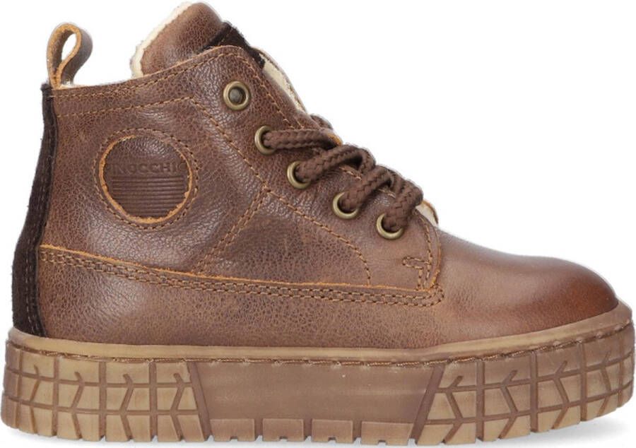 Bruin Tinten P2461 Hoge sneakers Leren Sneaker Jongens Bruin - Foto 2