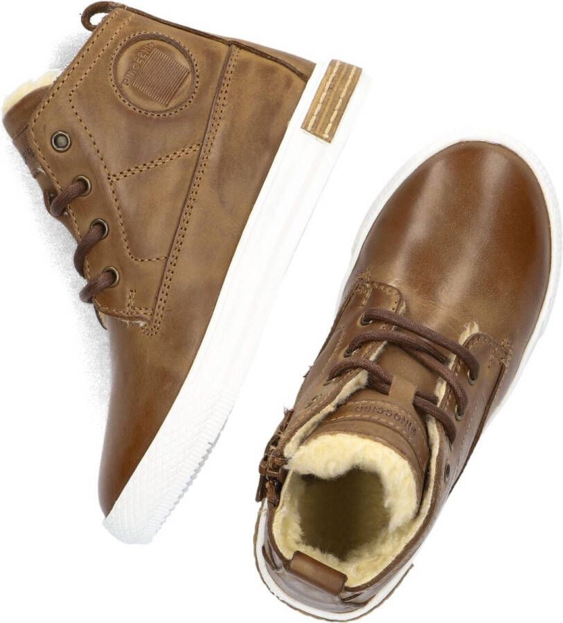 Pinocchio P2851 Hoge sneakers Leren Sneaker Jongens Bruin