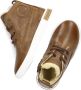 Pinocchio P2851 Hoge sneakers Leren Sneaker Jongens Kids Bruin - Thumbnail 3
